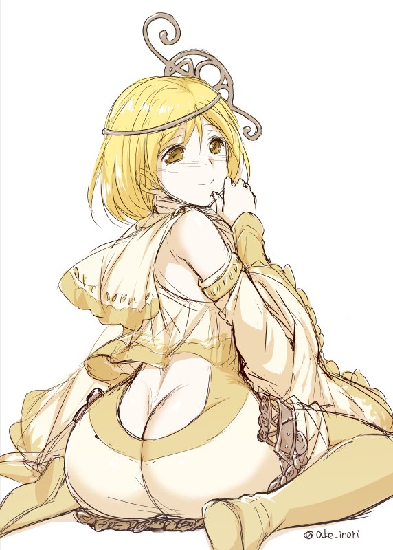 djeeta and harpist (granblue fantasy) drawn by abe_inori