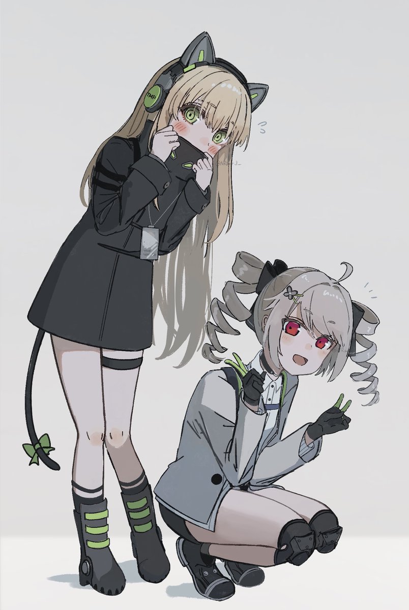 tmp, pp-90, ruchey, and harpsy (girls' frontline and 1 more) drawn by kzr_26