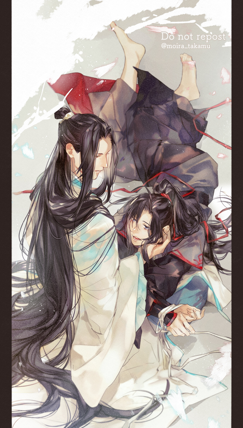 wei wuxian and lan wangji (modao zushi) drawn by moirae