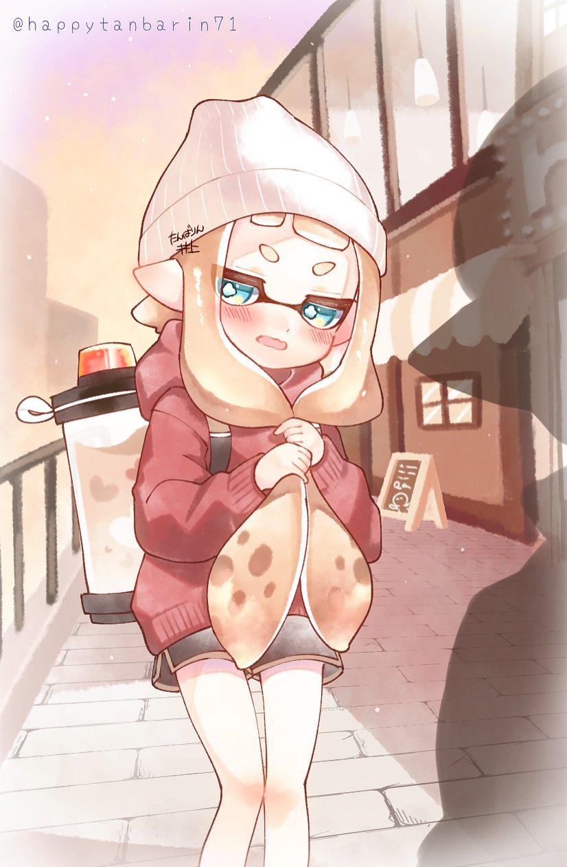inkling player character and inkling girl (splatoon and 1 more) drawn by tambarin_inoue