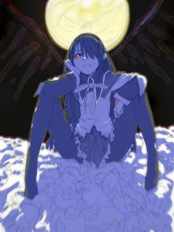 akemi homura, kyubey, and akuma homura (mahou shoujo madoka magica and 1 more) drawn by sukocchi_moruto
