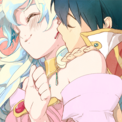 nia teppelin and simon (tengen toppa gurren lagann) drawn by kanke_(yonkuma)