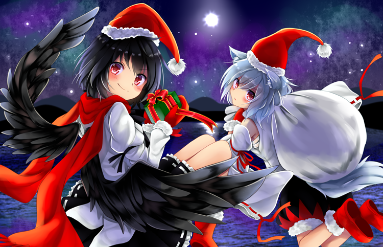 shameimaru aya and inubashiri momiji (touhou) drawn by chikuwa_savy