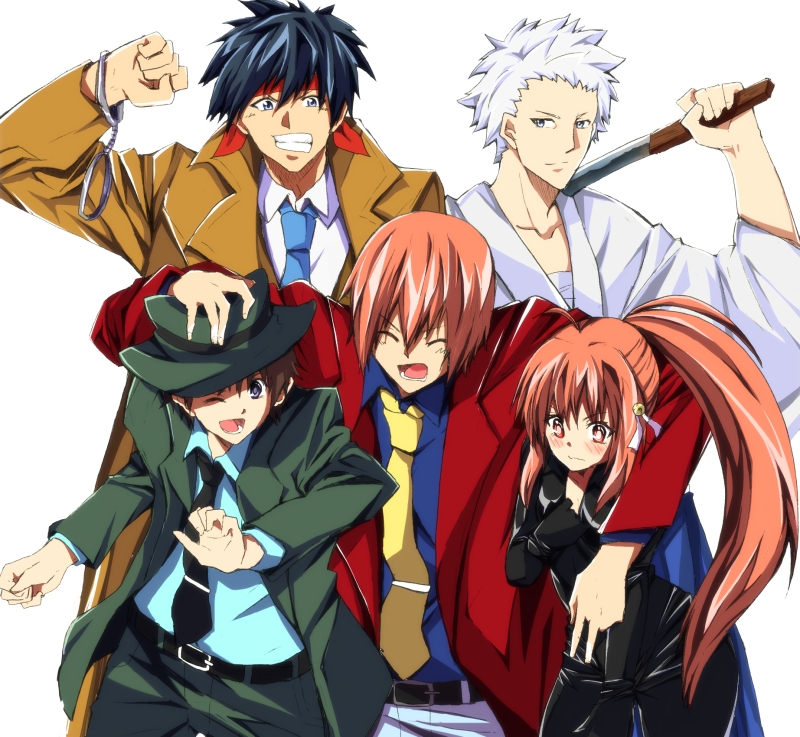 natsume rin, naoe riki, natsume kyousuke, arsene lupin iii, jigen daisuke, and 5 more (little busters! and 1 more) drawn by oda_keito