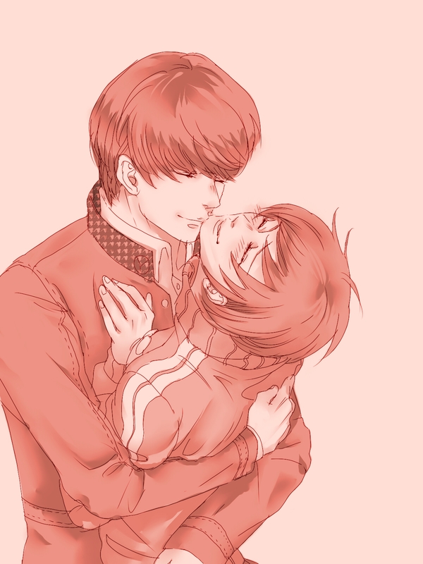 narukami yu and satonaka chie (persona and 1 more) drawn by asahijima