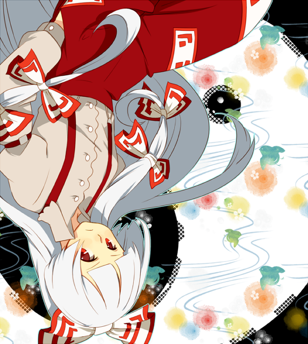 fujiwara no mokou (touhou) drawn by ai-wa