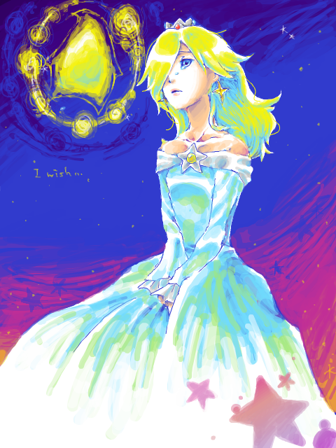 rosalina and luma (mario and 1 more) drawn by usu_beniko