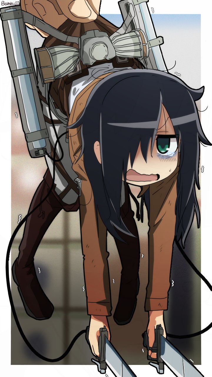 kuroki tomoko (shingeki no kyojin and 1 more) drawn by bambi2000line