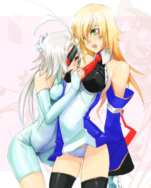 noel vermillion and nu-13 (blazblue) drawn by kazuomi_(tukima)