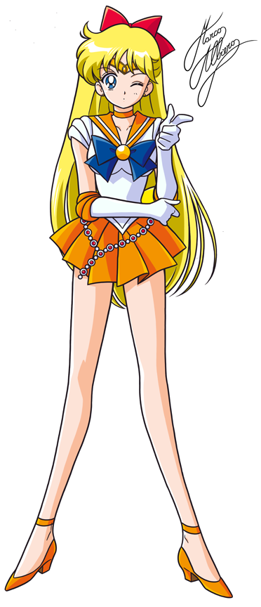 aino minako and sailor venus (bishoujo senshi sailor moon) drawn by marco_albiero