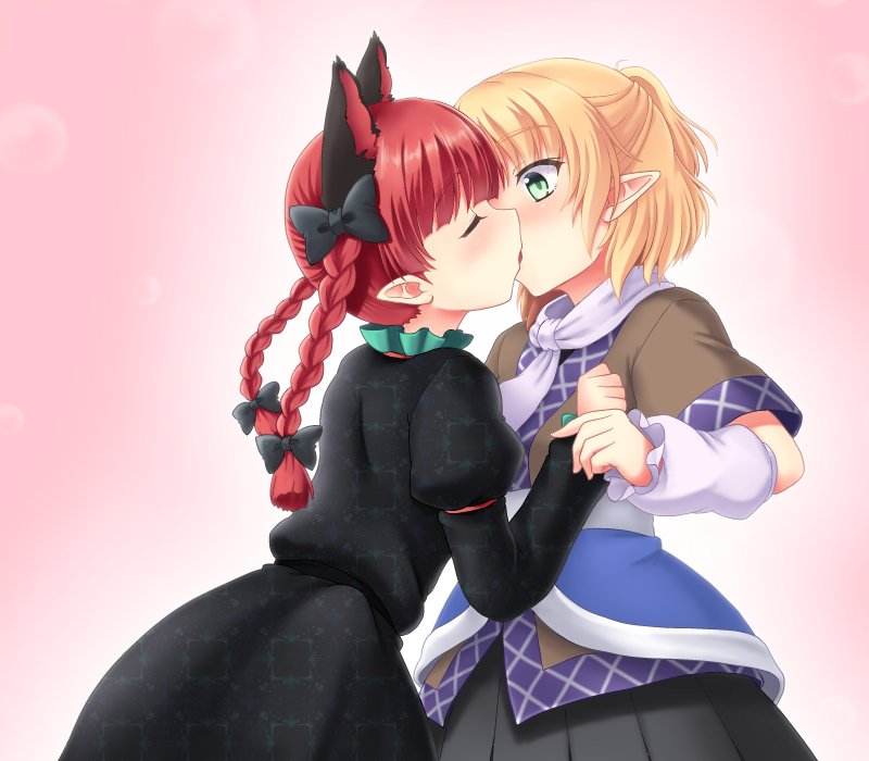 kaenbyou rin and mizuhashi parsee (touhou) drawn by isaki_(gomi)
