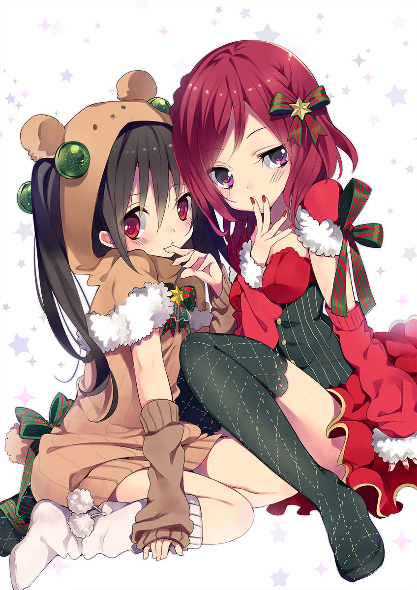 nishikino maki and yazawa nico (love live! and 1 more) drawn by rugo