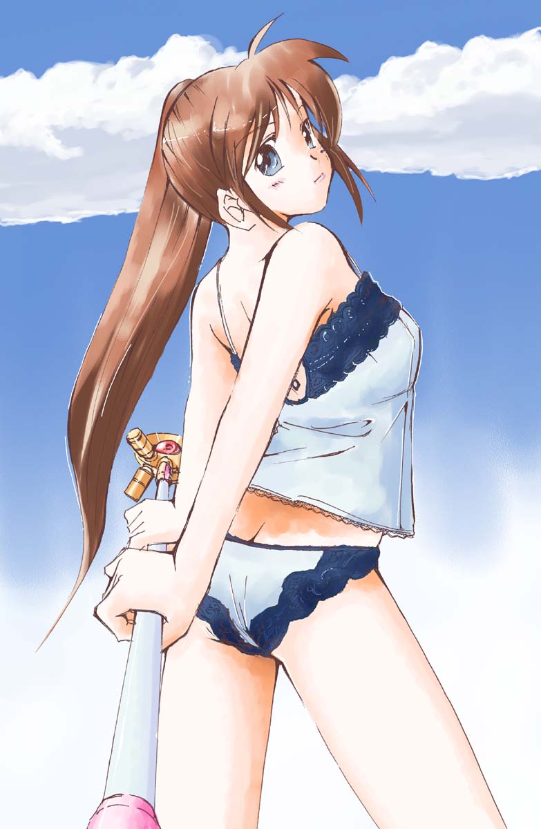 takamachi nanoha and raising heart (lyrical nanoha and 1 more) drawn by jason_(kaiten_kussaku_kikou)