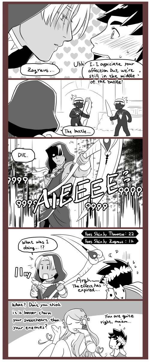 zagreus, thanatos, and aphrodite (hades and 1 more) drawn by astraea_f