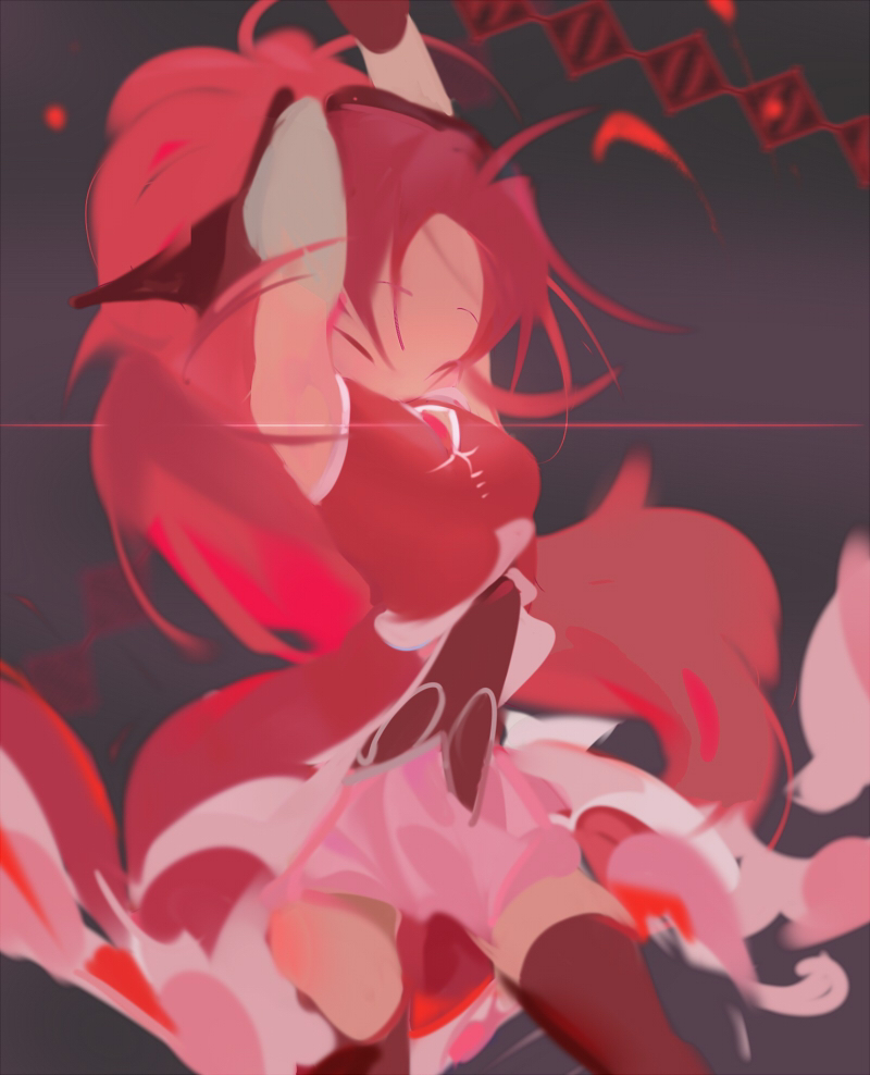 sakura kyoko (mahou shoujo madoka magica) drawn by she_li_(lynxm)