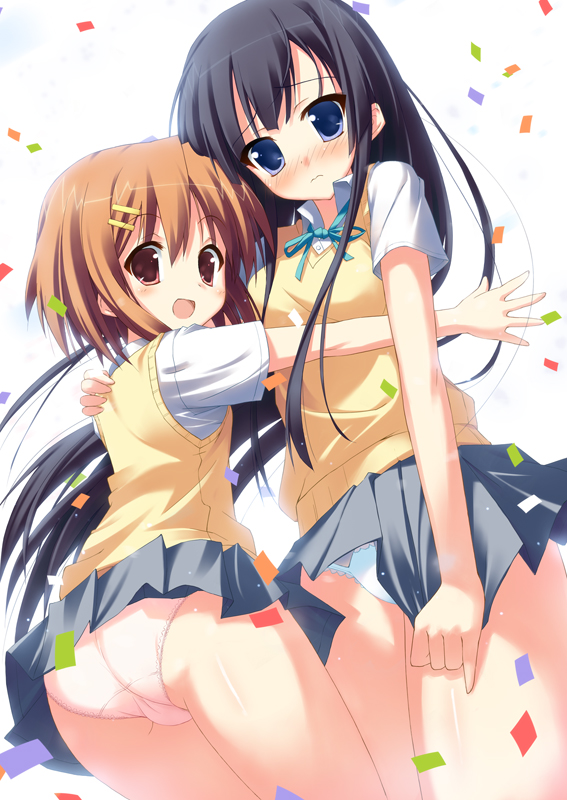 akiyama mio and hirasawa yui (k-on!) drawn by saeki_nao