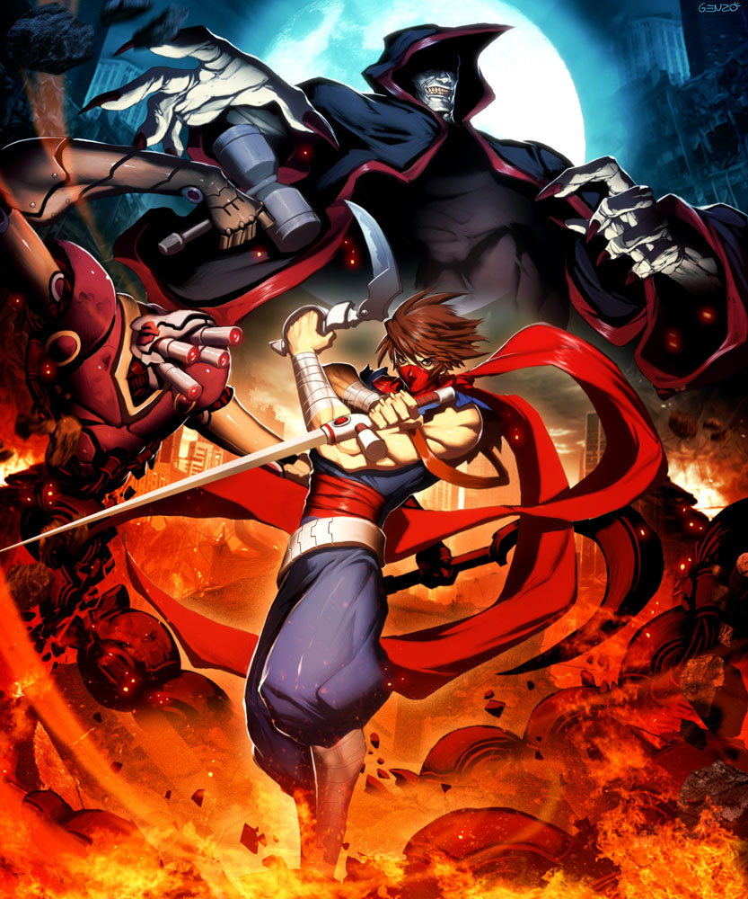 strider hiryuu, grand master meio, and anihilate uroboros (strider) drawn by genzoman