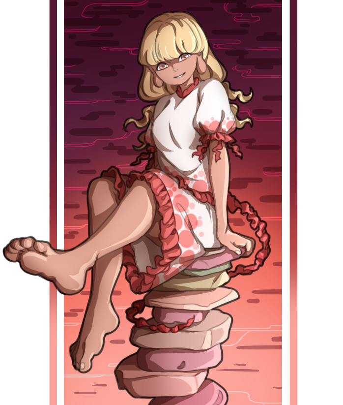 ebisu eika (touhou and 1 more) drawn by mefomefo