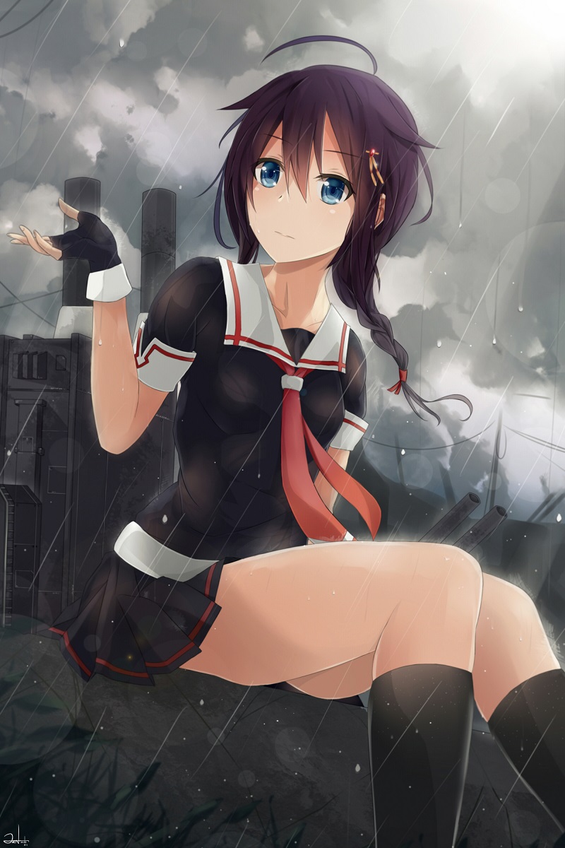 shigure and shigure kai ni (kantai collection) drawn by jenson_tw