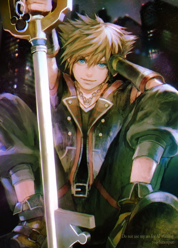 sora (kingdom hearts and 1 more) drawn by hirao_(hiered)