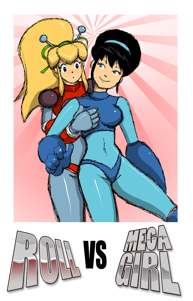 roll, mega man, and hyper roll (mega man and 1 more) drawn by atomictiki