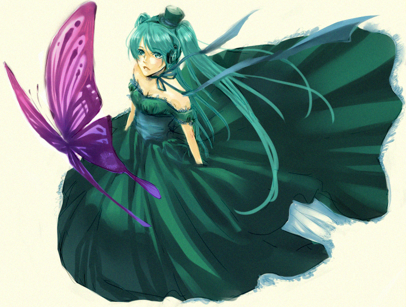 hatsune miku (vocaloid and 1 more) drawn by monzuki
