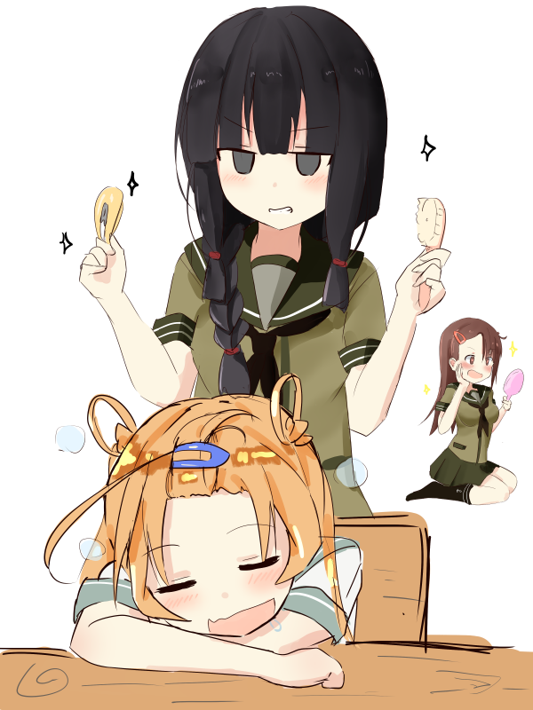 kitakami, ooi, and abukuma (kantai collection) drawn by yuki_(yukin0128)