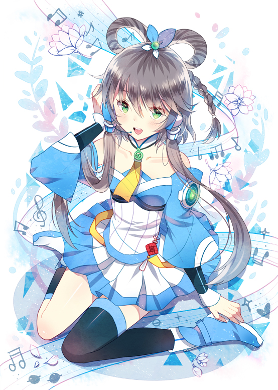 luo tianyi and luo tianyi v3 (vocaloid and 1 more) drawn by domotolain