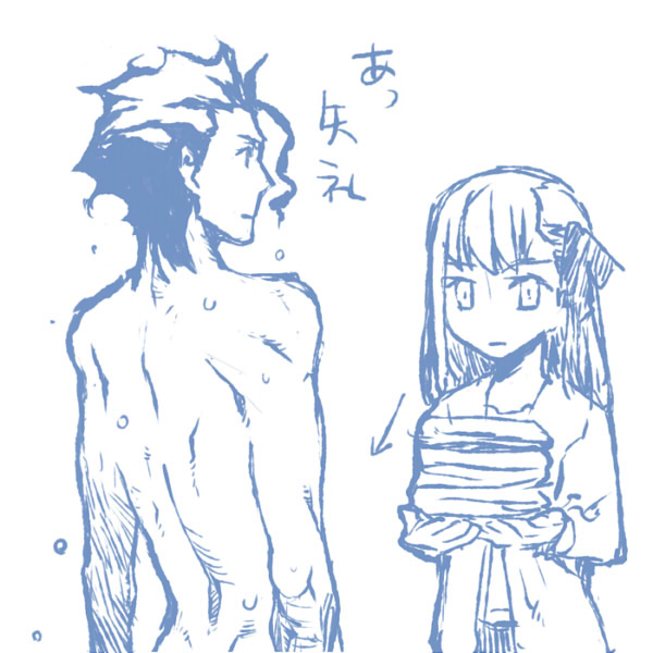 matou sakura and diarmuid ua duibhne (fate and 2 more) drawn by medori