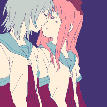 toshinou kyouko and funami yui (yuruyuri) drawn by kanbayashi_makoto