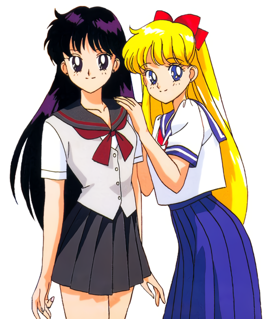 aino minako and hino rei (bishoujo senshi sailor moon) drawn by tadano_kazuko