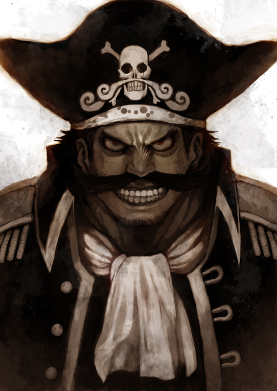 gol d. roger and ohtsuka chikao (one piece) drawn by lack