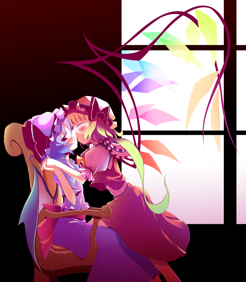remilia scarlet and flandre scarlet (touhou) drawn by takahero