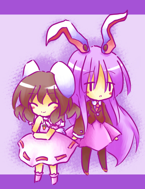 reisen udongein inaba and inaba tewi (touhou) drawn by tilde_(ice_cube)