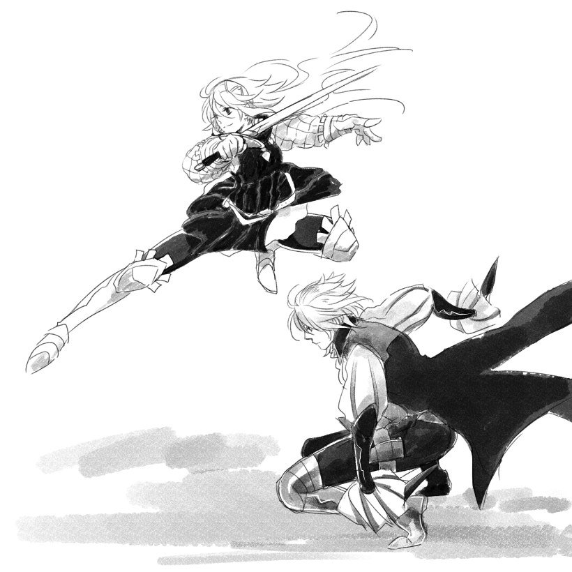 soleil and dwyer (fire emblem and 1 more) drawn by insarability