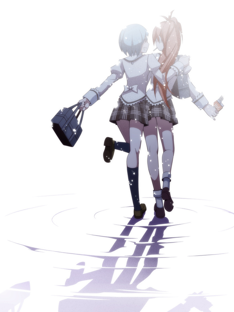 miki sayaka and sakura kyoko (mahou shoujo madoka magica) drawn by torigoe_takumi