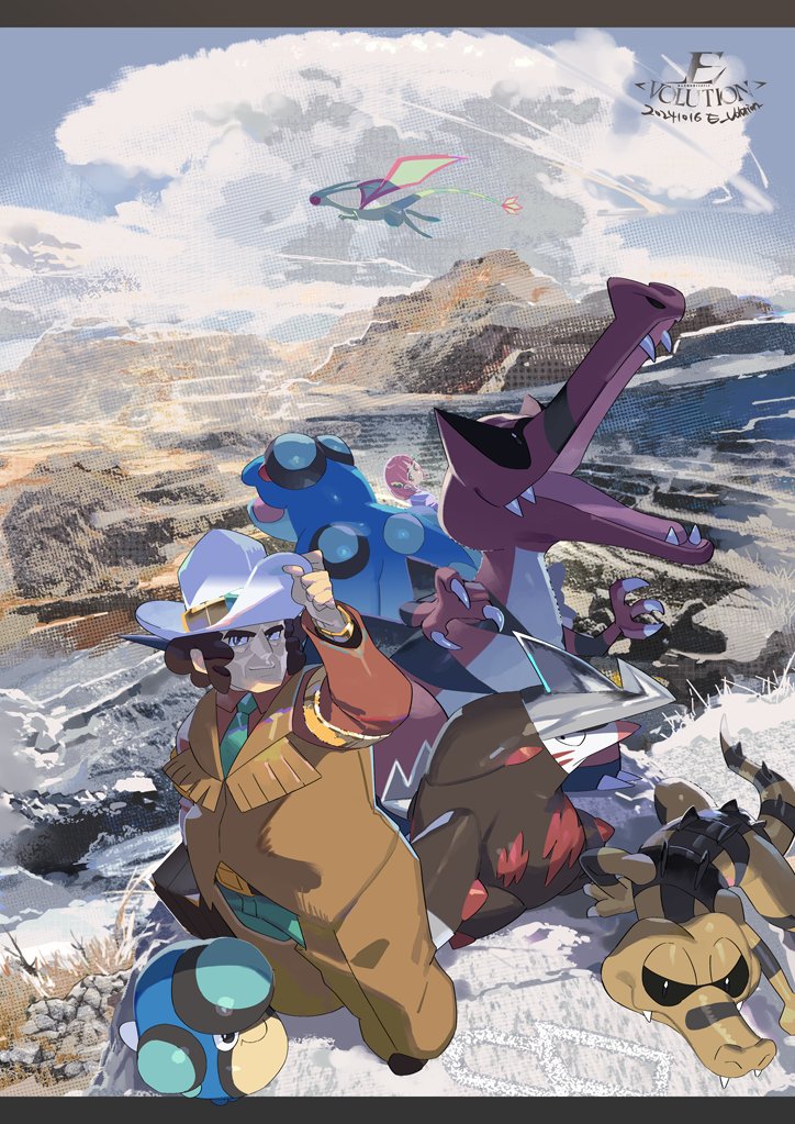 flygon, excadrill, krookodile, clay, palpitoad, and 2 more (pokemon and 1 more) drawn by e_volution