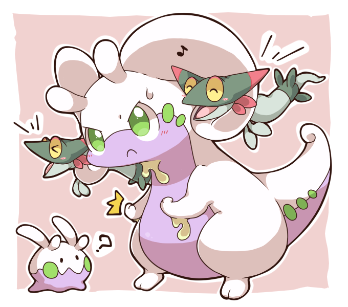 goomy, dreepy, and goodra (pokemon) drawn by 2027_(submarine2027)