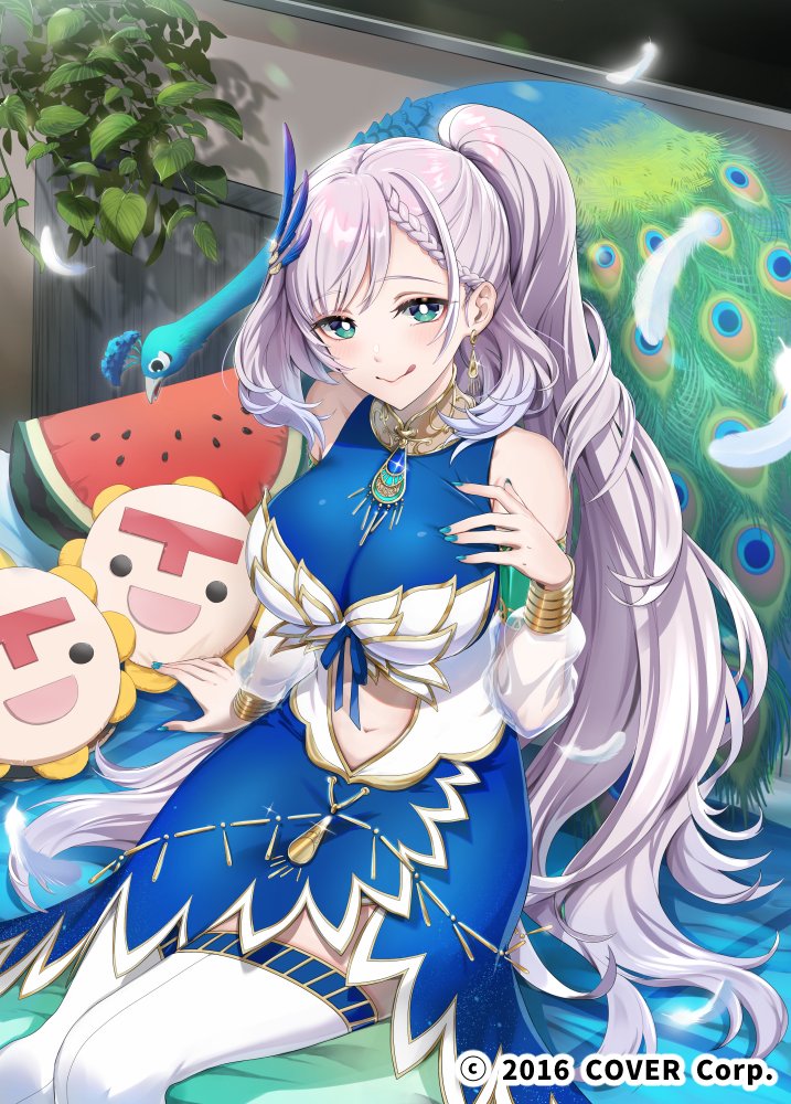 pavolia reine and tatang (hololive and 1 more) drawn by sunano_reona
