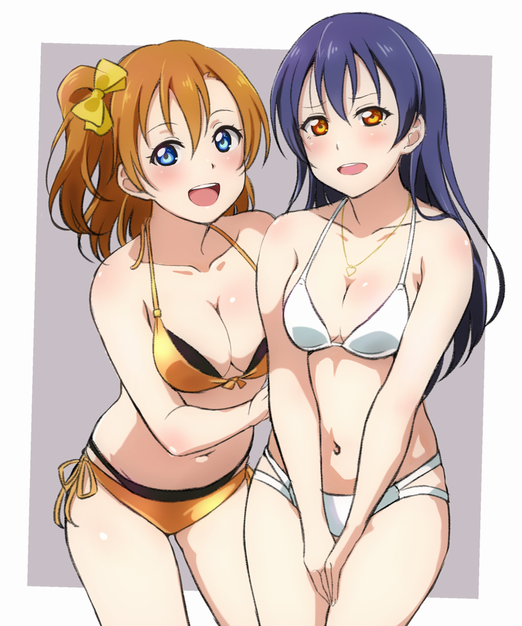 sonoda umi and kosaka honoka (love live! and 1 more) drawn by ankara_(ko_ruto3)