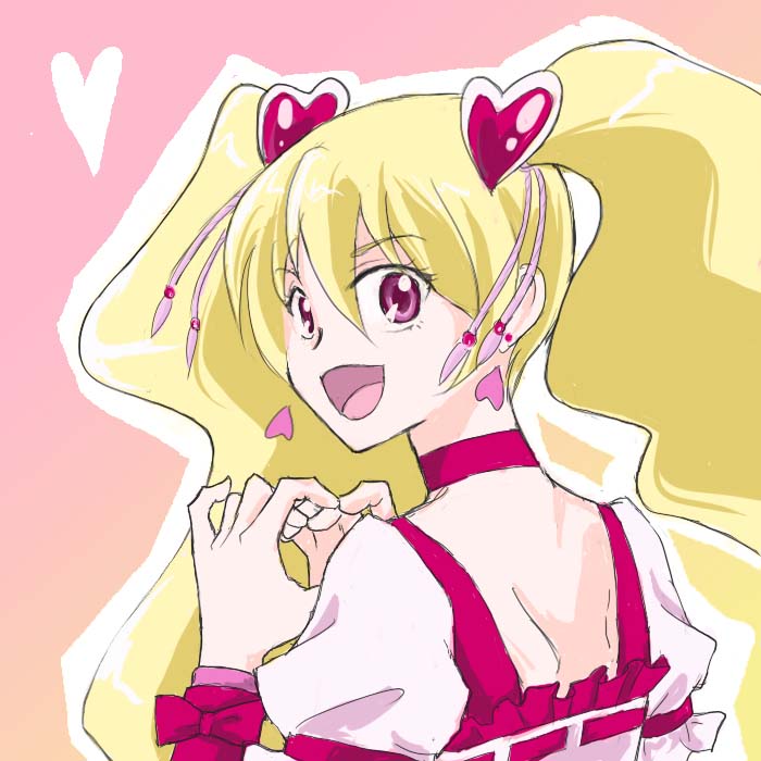 momozono love and cure peach (precure and 1 more) drawn by gorou