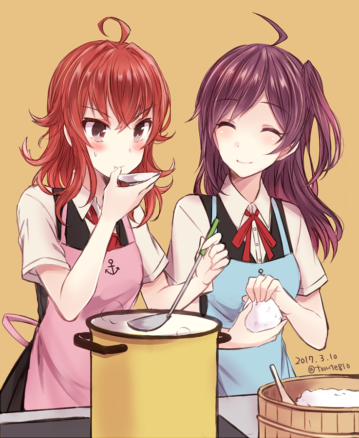 hagikaze and arashi (kantai collection) drawn by kabocha_torute