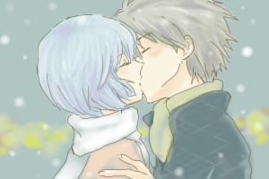 ayanami rei and nagisa kaworu (neon genesis evangelion) drawn by lrk