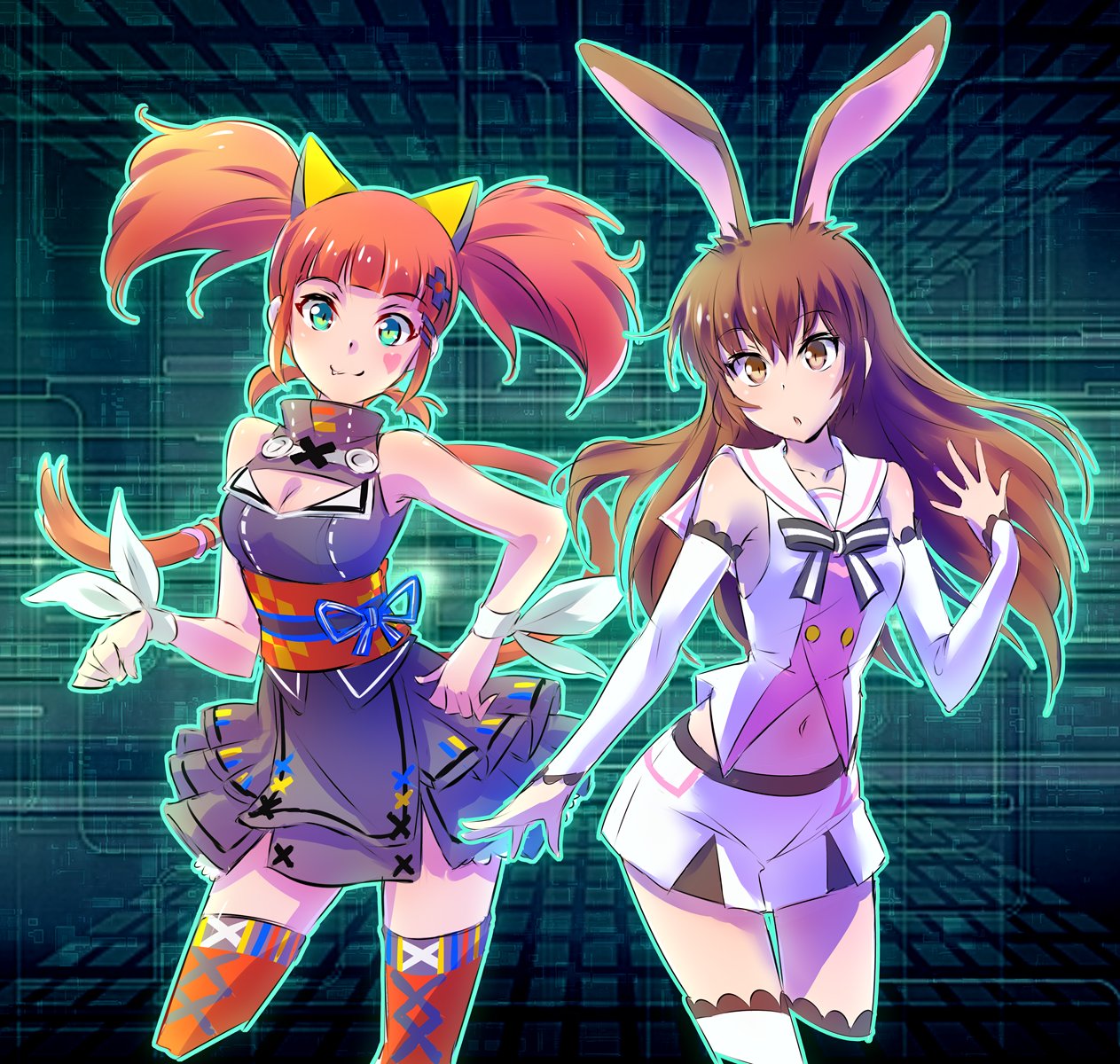Kizuna Ai Kaguya Luna Velvet Scarlatina And Neon Katt Rwby And 2 More Drawn By Iesupa Danbooru