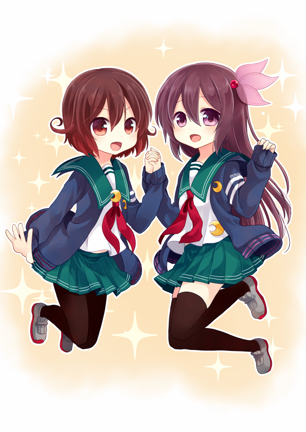 mutsuki, kisaragi, mutsuki kai ni, and kisaragi kai ni (kantai collection) drawn by nagasioo