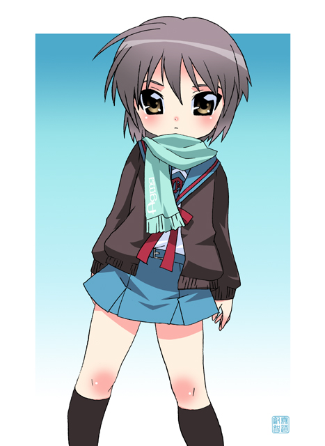 nagato yuki (suzumiya haruhi no yuuutsu) drawn by mudou_eichi