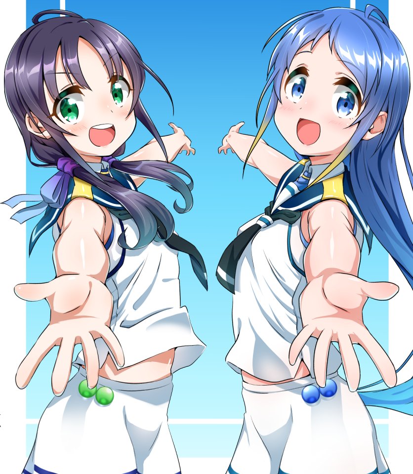 samidare and suzukaze (kantai collection) drawn by yokoshima_(euphoria)