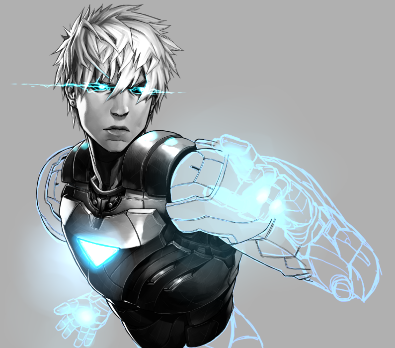 iron man and genos (marvel and 1 more) drawn by cibacibaciba3