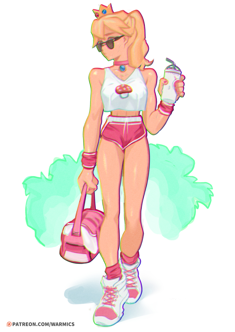 princess peach (mario) drawn by warmics