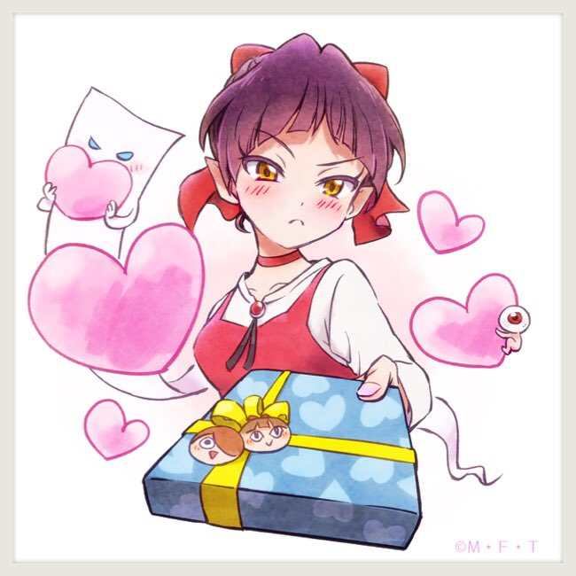 nekomusume, kitarou, medama oyaji, and ittan momen (gegege no kitarou)